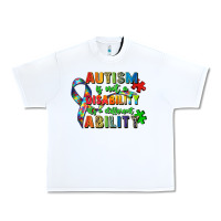 White autism is not a disability its a different ability Urban Heavy Tee - Zillion Design Studio
