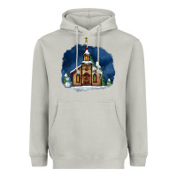 Moon Dust Christmas church and snow Heavyweight Hoodie - AdoDesignShop