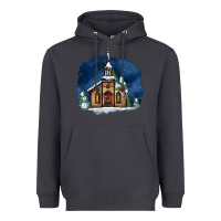 Smoke Christmas church and snow Heavyweight Hoodie - AdoDesignShop