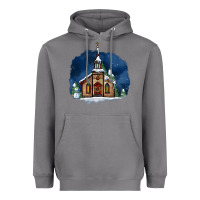 Storm Christmas church and snow Heavyweight Hoodie - AdoDesignShop