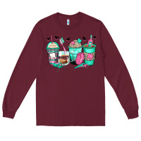 Burgundy dentist coffee cups Long Sleeve Tee - Zillion Design Studio