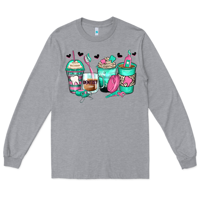 Dentist Coffee Cups Long Sleeve Tee by Zillion Design Studio | Teevron