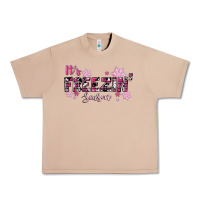 Burro It's Freezin Season Pink Christmas Urban Heavy Tee - RanaPortraitStore