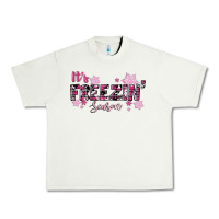 Pistachio It's Freezin Season Pink Christmas Urban Heavy Tee - RanaPortraitStore