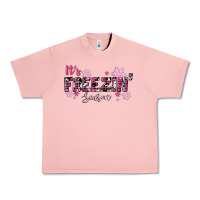 Salmon It's Freezin Season Pink Christmas Urban Heavy Tee - RanaPortraitStore