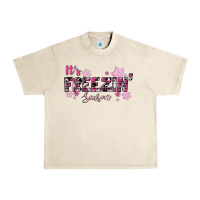 Sandshell It's Freezin Season Pink Christmas Urban Heavy Tee - RanaPortraitStore