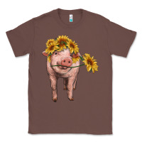 Chestnut pig with sunflowers Classic Tee - RanaPortraitStore