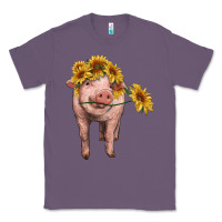 Lavender pig with sunflowers Classic Tee - RanaPortraitStore