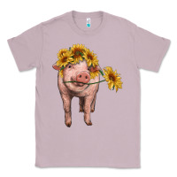 Lilac pig with sunflowers Classic Tee - RanaPortraitStore