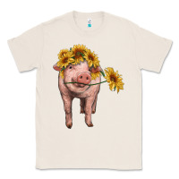 Natural pig with sunflowers Classic Tee - RanaPortraitStore