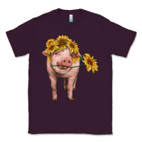 Plum pig with sunflowers Classic Tee - RanaPortraitStore