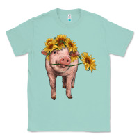 Pig With Sunflowers Classic Tee | Teevron