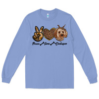 Colony Blue peace love cockapoo Long Sleeve Tee - RanaPortraitStore