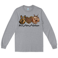 Heather Grey peace love cockapoo Long Sleeve Tee - RanaPortraitStore