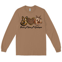 Toasted Coconut peace love cockapoo Long Sleeve Tee - RanaPortraitStore