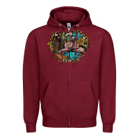 Burgundy western design Zipper Hoodie - SublimationCraftShop