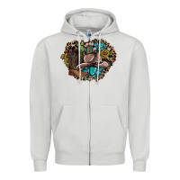 Dove Grey western design Zipper Hoodie - SublimationCraftShop