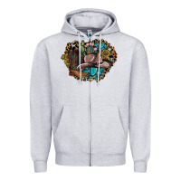Heather Grey western design Zipper Hoodie - SublimationCraftShop