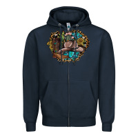 Navy western design Zipper Hoodie - SublimationCraftShop