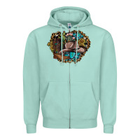 Seafoam western design Zipper Hoodie - SublimationCraftShop