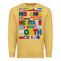 Antique Gold hispanic haritage month flags Premium Sweatshirt - BundleAndBundleShop