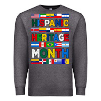 Charcoal Heather hispanic haritage month flags Premium Sweatshirt - BundleAndBundleShop
