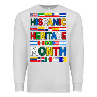 Dove Grey hispanic haritage month flags Premium Sweatshirt - BundleAndBundleShop