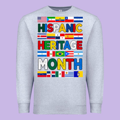 Hispanic Haritage Month Flags Premium Sweatshirt Designed By Bundleandbundleshop