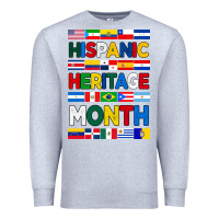 Heather Grey hispanic haritage month flags Premium Sweatshirt - BundleAndBundleShop
