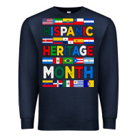 Navy hispanic haritage month flags Premium Sweatshirt - BundleAndBundleShop