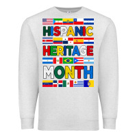 Oatmeal Heather hispanic haritage month flags Premium Sweatshirt - BundleAndBundleShop