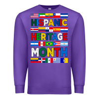 Purple hispanic haritage month flags Premium Sweatshirt - BundleAndBundleShop