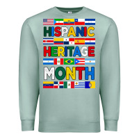 Seafoam hispanic haritage month flags Premium Sweatshirt - BundleAndBundleShop