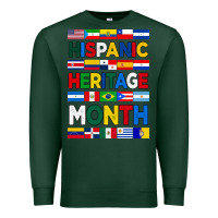 Sports Green hispanic haritage month flags Premium Sweatshirt - BundleAndBundleShop
