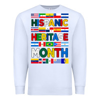 White hispanic haritage month flags Premium Sweatshirt - BundleAndBundleShop