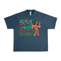 Midnight Navy wanted and wild long live cowgirls Urban Heavy Tee - texasbilliewilder