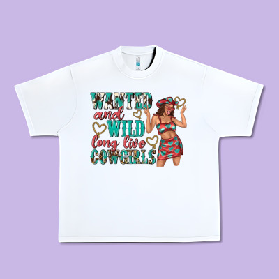 Urban Heavy Tee wanted and wild long live cowgirls