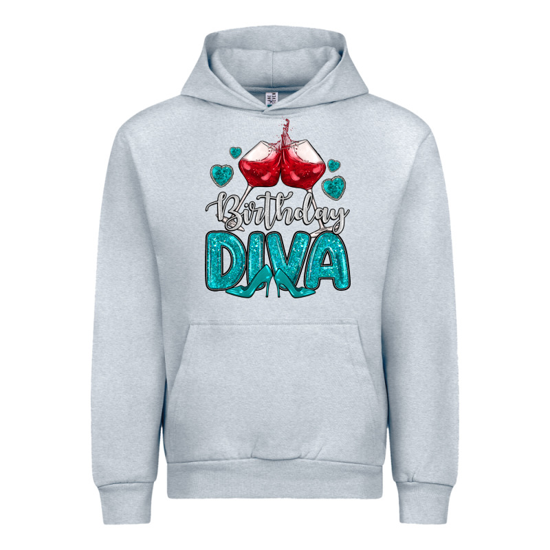 Birthday Diva Turquoise Urban Hoodie by MaliasSmallBusiness | Teevron