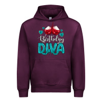 Mauve Wine birthday diva turquoise Urban Hoodie - MaliasSmallBusiness