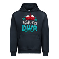 Navy birthday diva turquoise Urban Hoodie - MaliasSmallBusiness