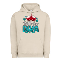 Pigment French Oak birthday diva turquoise Urban Hoodie - MaliasSmallBusiness