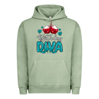 Pigment Oil Green birthday diva turquoise Urban Hoodie - MaliasSmallBusiness