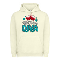 Pigment Pistachio birthday diva turquoise Urban Hoodie - MaliasSmallBusiness