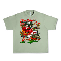 Oil Green louisiana christmas with  afro santa Urban Heavy Tee - BarkalooDesign