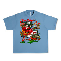 Pebble Blue louisiana christmas with  afro santa Urban Heavy Tee - BarkalooDesign