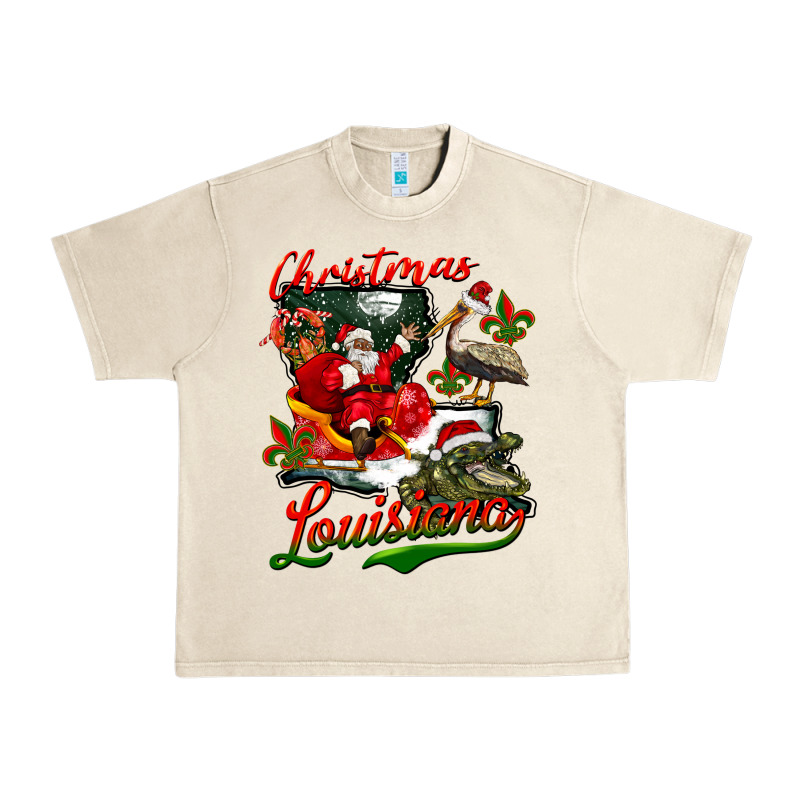 Louisiana Christmas With  Afro Santa Urban Heavy Tee by BarkalooDesign | Teevron