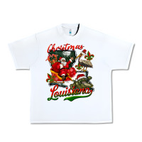 White louisiana christmas with  afro santa Urban Heavy Tee - BarkalooDesign