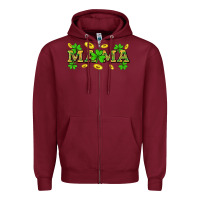 Burgundy St. Patricks Day mama Zipper Hoodie - Neo Western