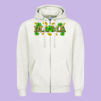 St. Patricks Day Mama Zipper Hoodie Designed By Neo Western