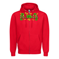 Red St. Patricks Day mama Zipper Hoodie - Neo Western